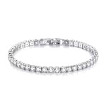 Bracelet Argent Zirconium Femme