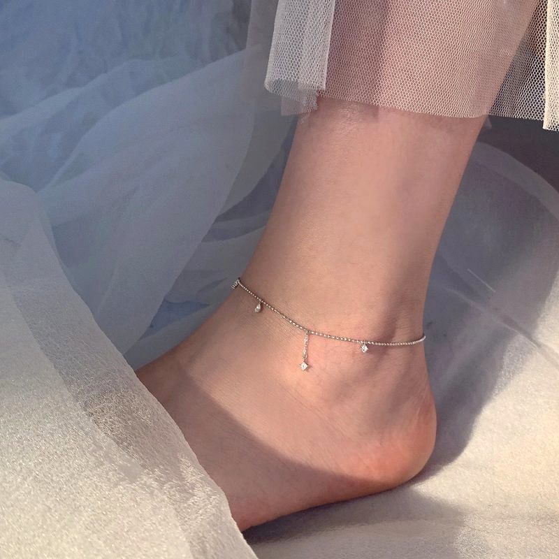 Bracelet Cheville Argent 8