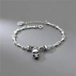 Bracelet Homme Tete De Mort Argent 2