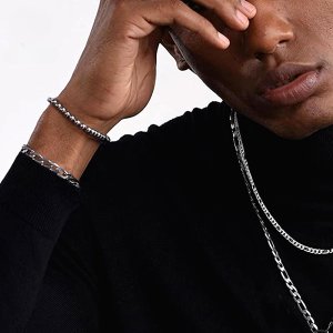 Bracelet Perle Argent Homme 2