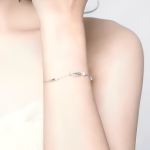 Bracelet Plume Argent